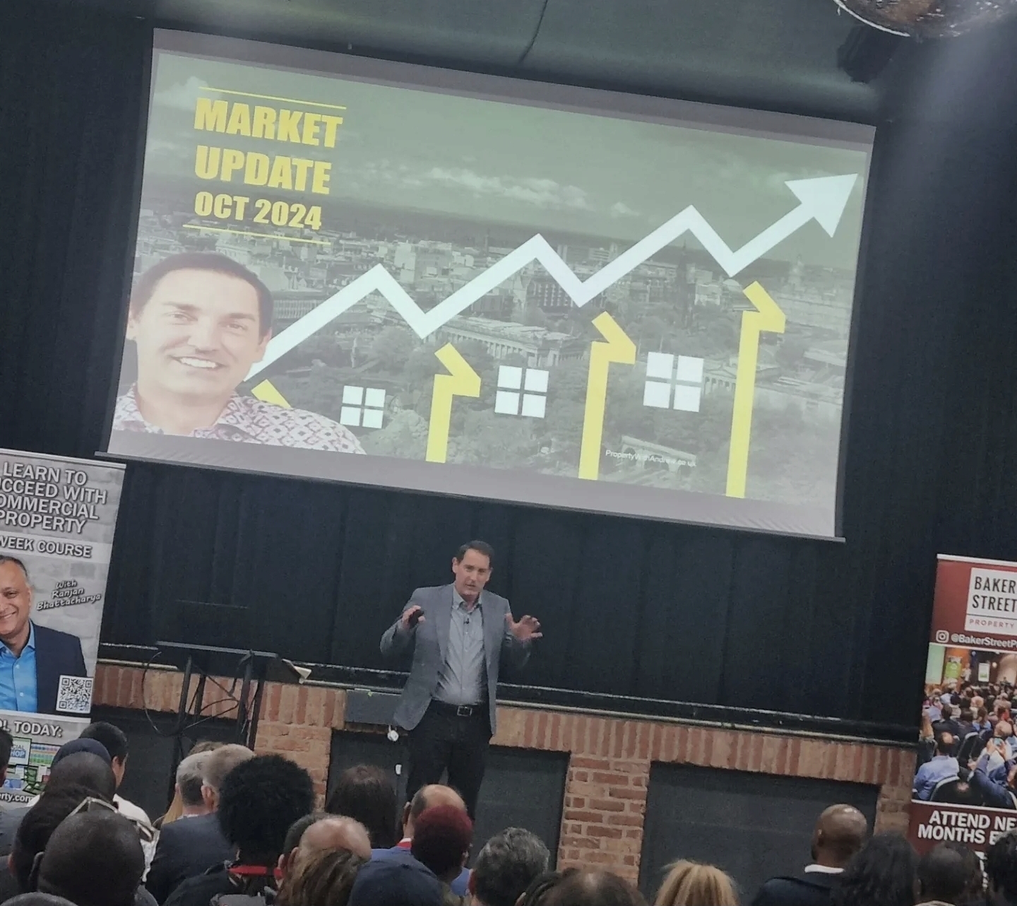 Andrew Roberts presenting at the Baker Street Property Meet